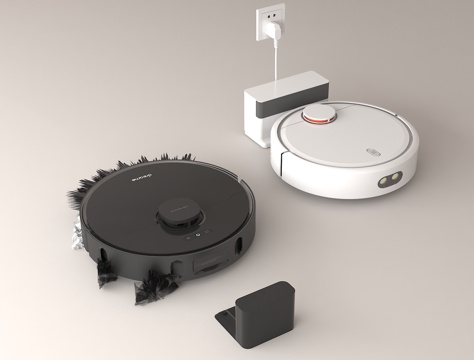  扫地机器人 智能家居设备 家用清洁电器 科技生活 充电式扫地3d模型 