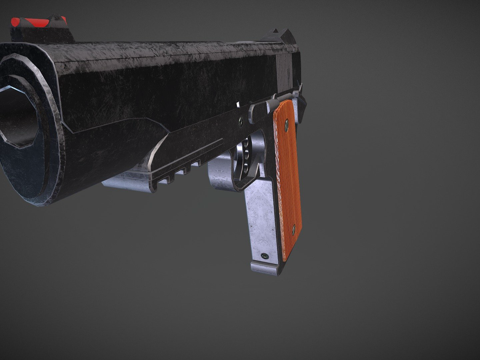  M1911手枪3d模型 