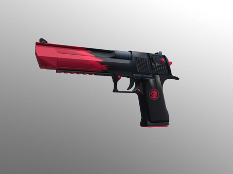  沙漠之鹰 - 溅射狂欢3d模型 