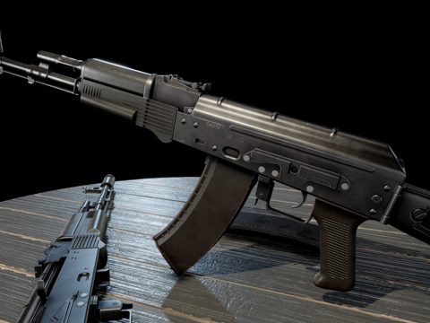  AK74M突击步枪3d模型 