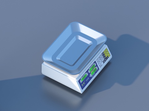  电子秤 超市用品3d模型 
