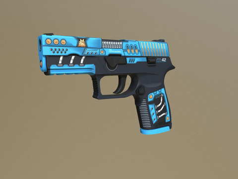  P250 - 构造者（蓝色）su模型 