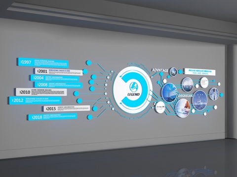  文化墙3d模型 
