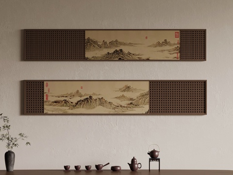  装饰画 中古装饰画3d模型 