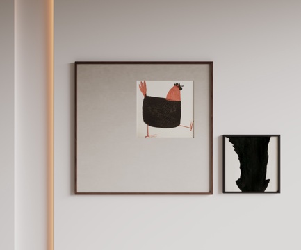  现代极简挂画 侘寂中古风挂画 奶油风装饰画 意式挂画 黑白灰su模型 