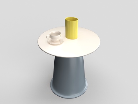  现代 茶几 圆几3d模型 
