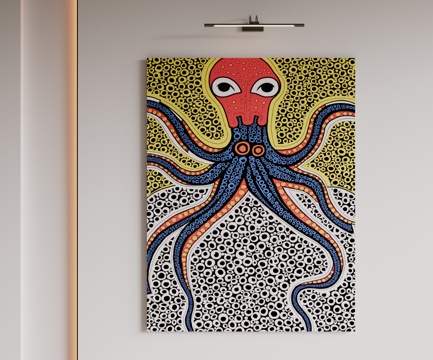  现代极简挂画 侘寂中古风挂画 奶油风装饰画 意式挂画 黑白灰3d模型 