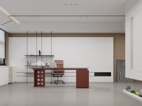 现代总经理办公室3d模型 
