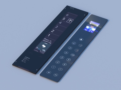  电梯按钮 按键3d模型 