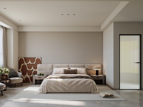  现代简洁公寓 简洁住宅 白色公寓3d模型 