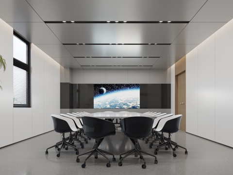  会议室3d模型 