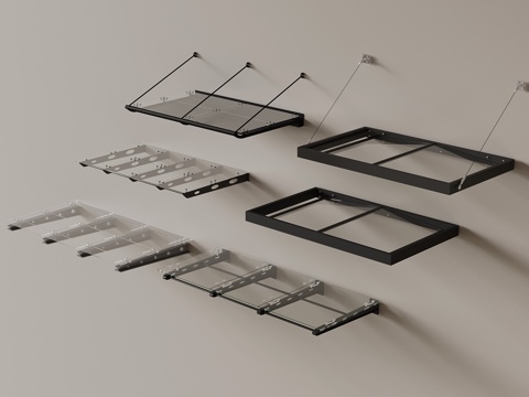  遮阳棚 现代玻璃雨棚3d模型 