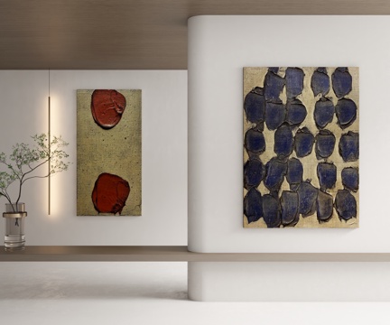  现代装饰画3d模型 