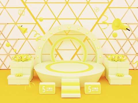  陈设 电商美陈3d模型 