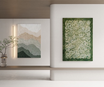  现代装饰画3d模型 