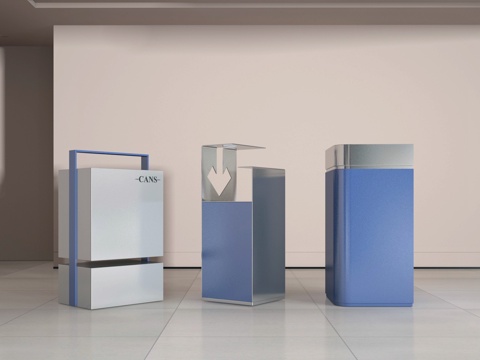  垃圾桶3d模型 