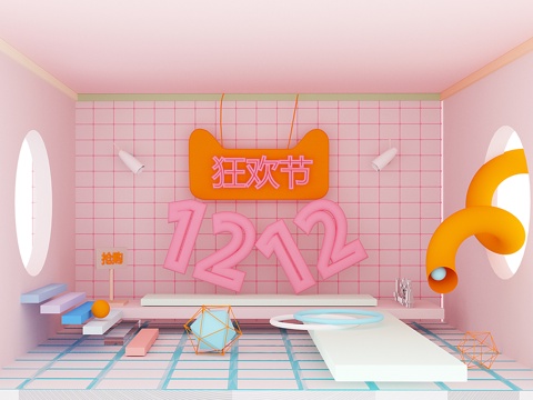  陈设 电商美陈3d模型 