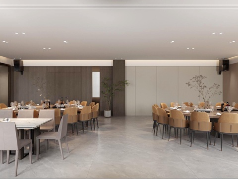  餐厅包厢3d模型 