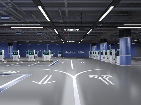  地下车库3d模型 