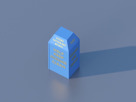  回收桶 垃圾桶 小品3d模型 