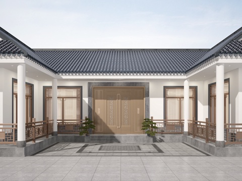  自建房3d模型 