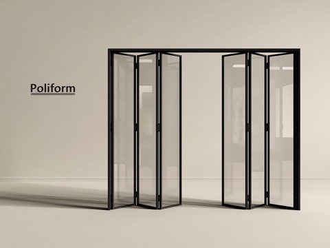  现代折叠门玻璃折叠门3d模型 