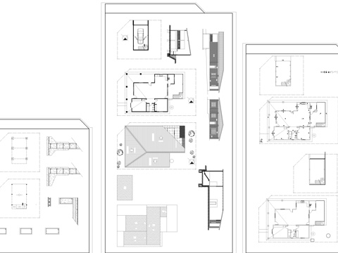  单层小平房建筑平面图cad施工图 