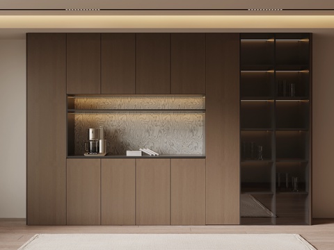  现代意式酒柜 餐边柜3d模型 