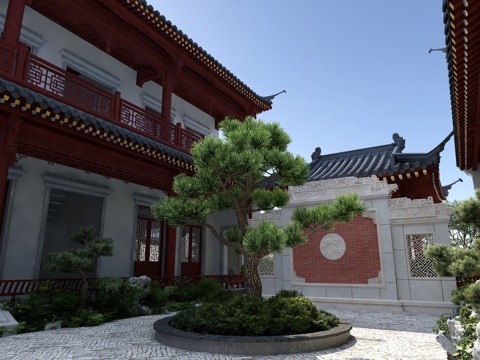  古建3d模型 
