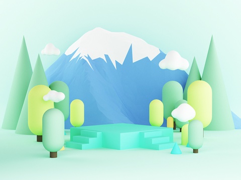  陈设 电商场景3d模型 