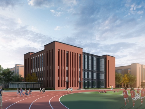  现代学校食堂 学生餐厅 图书馆3d模型 