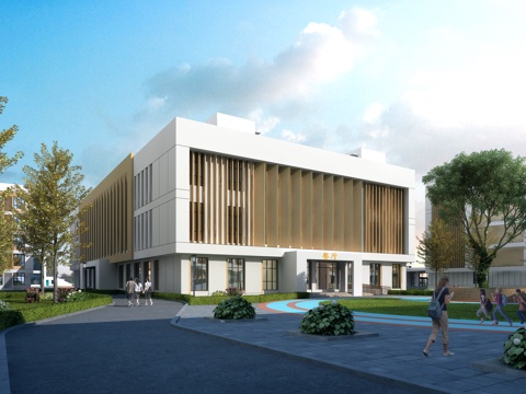  现代学校餐厅  学生食堂  图书馆3d模型 