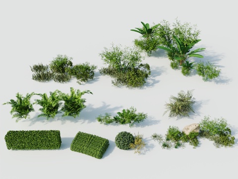  现代盆栽盆栽盆景室内盆栽户外盆栽绿植装饰3d模型 