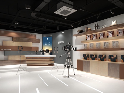  直播间3d模型 
