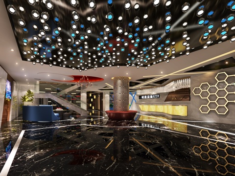  现代KTV 酒吧 包厢 KTV包厢3d模型 