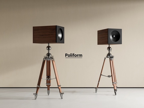  中古风音响 复古音响 落地音响3d模型 
