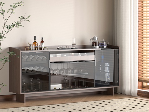  现代餐边柜3d模型 