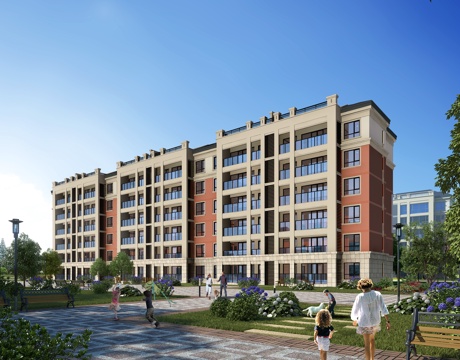  现代多层住宅  小区住宅楼3d模型 
