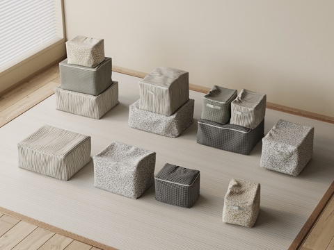  现代收纳包 收纳盒3d模型 