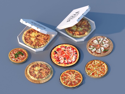  披萨 食物 食品 pizza3d模型 
