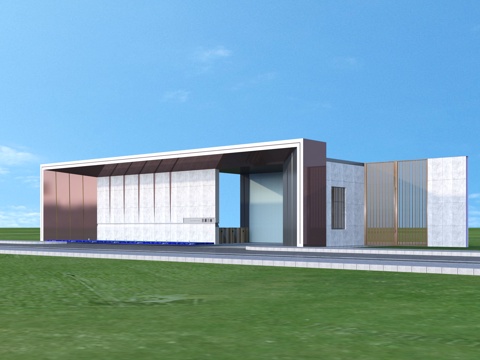  大门 入口大门 建筑3d模型 