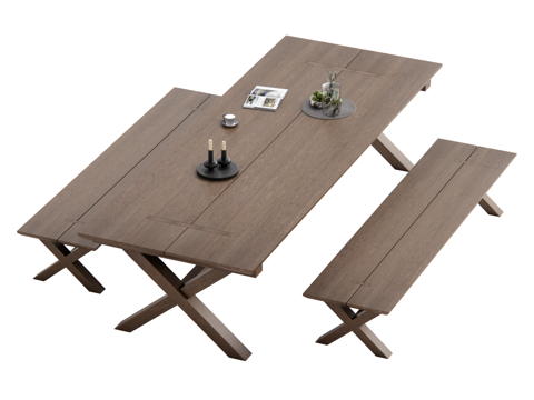 现代户外家具 餐桌椅su模型 