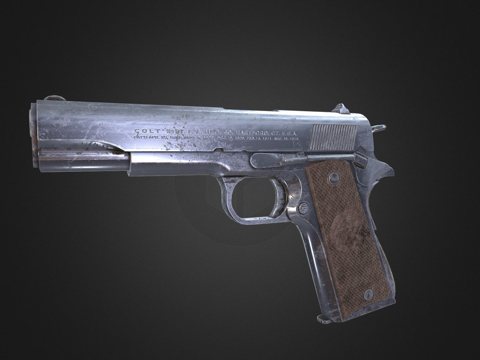 M1911 A1手枪完成品3d模型 
