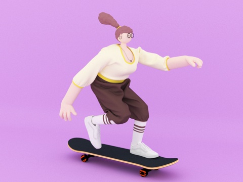  人物 卡通人物3d模型 