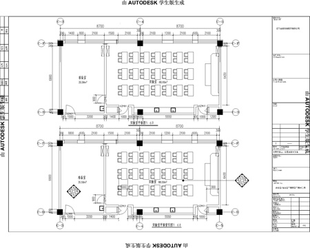  学校实验室cad施工图 