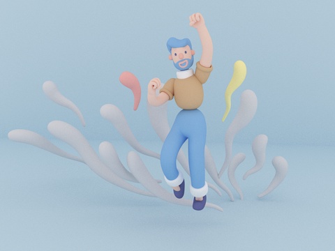  人物 卡通人物3d模型 