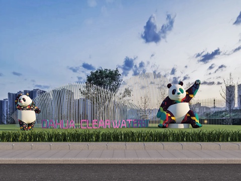  绿地装置 景观 艺术小品 雕塑3d模型 