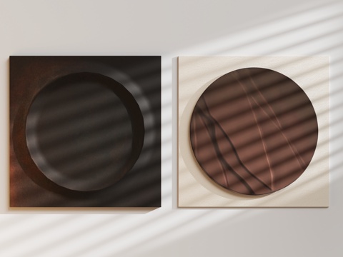  现代肌理装组合饰画3d模型 
