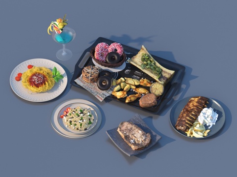  食物 西餐 美食 水果3d模型 