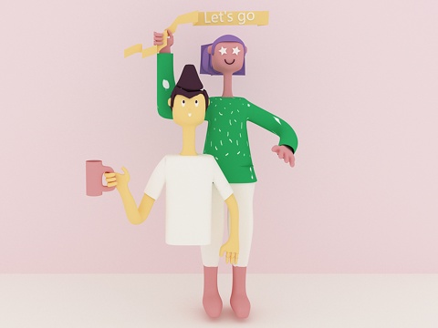  人物 卡通人物3d模型 